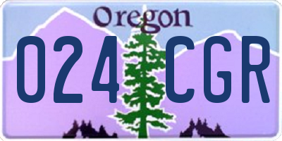 OR license plate 024CGR