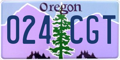 OR license plate 024CGT