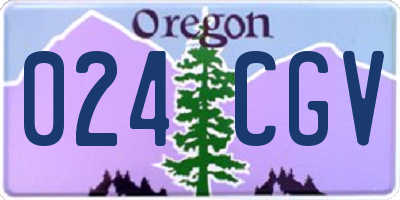 OR license plate 024CGV