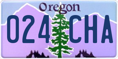 OR license plate 024CHA