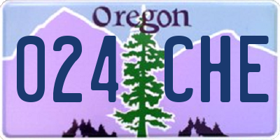 OR license plate 024CHE