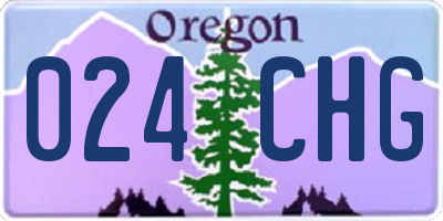 OR license plate 024CHG