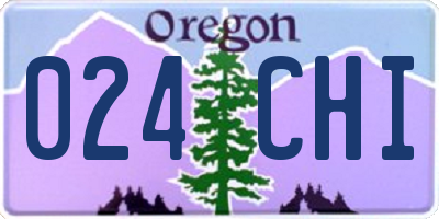 OR license plate 024CHI