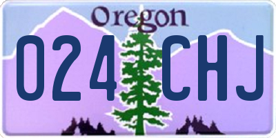 OR license plate 024CHJ