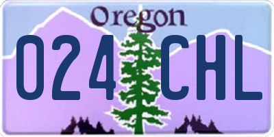 OR license plate 024CHL