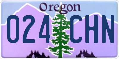 OR license plate 024CHN