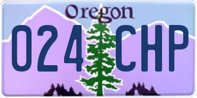 OR license plate 024CHP
