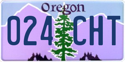 OR license plate 024CHT
