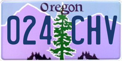 OR license plate 024CHV
