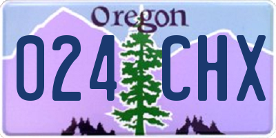 OR license plate 024CHX