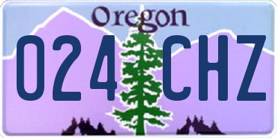 OR license plate 024CHZ