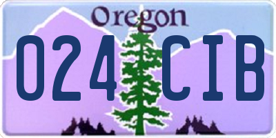 OR license plate 024CIB