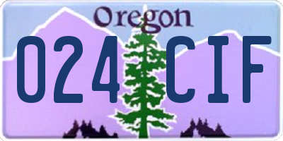 OR license plate 024CIF