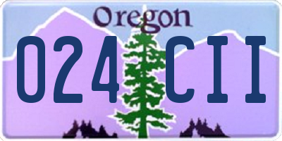 OR license plate 024CII