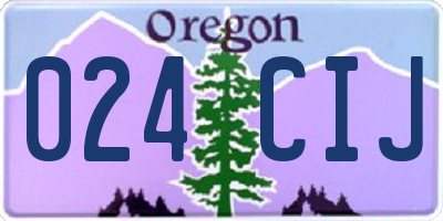 OR license plate 024CIJ