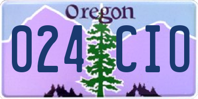 OR license plate 024CIO