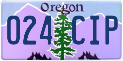 OR license plate 024CIP