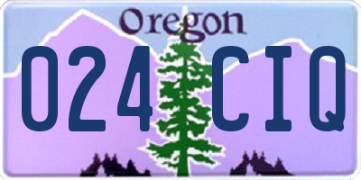 OR license plate 024CIQ
