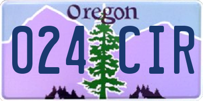 OR license plate 024CIR