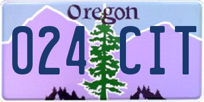 OR license plate 024CIT