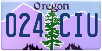 OR license plate 024CIU