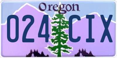 OR license plate 024CIX