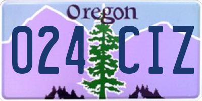 OR license plate 024CIZ