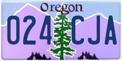 OR license plate 024CJA