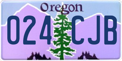 OR license plate 024CJB