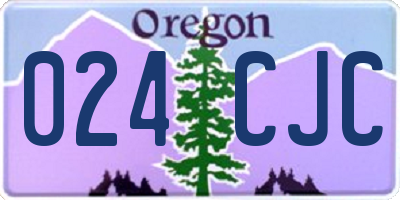 OR license plate 024CJC