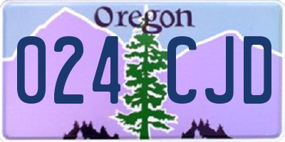 OR license plate 024CJD