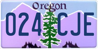 OR license plate 024CJE