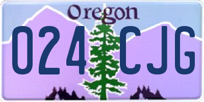 OR license plate 024CJG