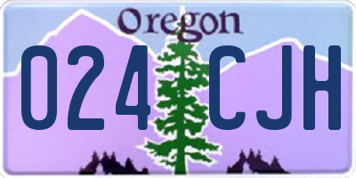OR license plate 024CJH