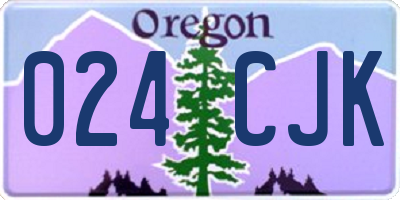 OR license plate 024CJK