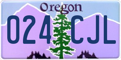 OR license plate 024CJL
