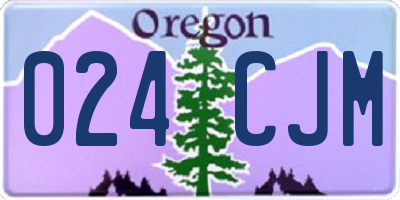 OR license plate 024CJM