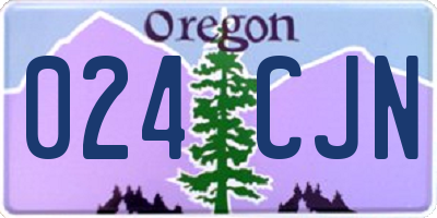 OR license plate 024CJN