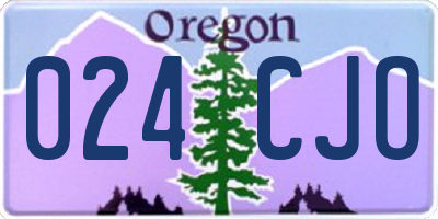 OR license plate 024CJO