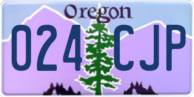 OR license plate 024CJP