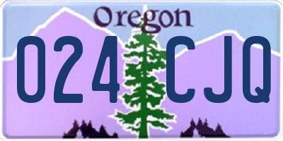 OR license plate 024CJQ