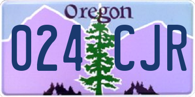 OR license plate 024CJR