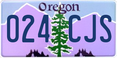 OR license plate 024CJS