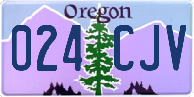 OR license plate 024CJV