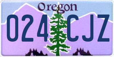 OR license plate 024CJZ