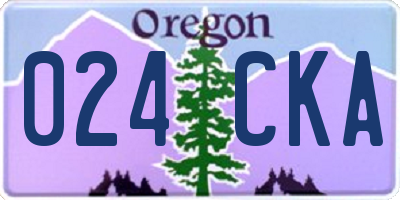 OR license plate 024CKA