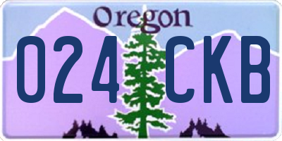 OR license plate 024CKB