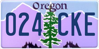OR license plate 024CKE