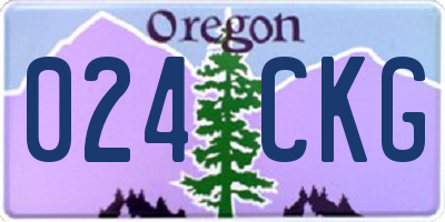 OR license plate 024CKG