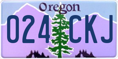 OR license plate 024CKJ